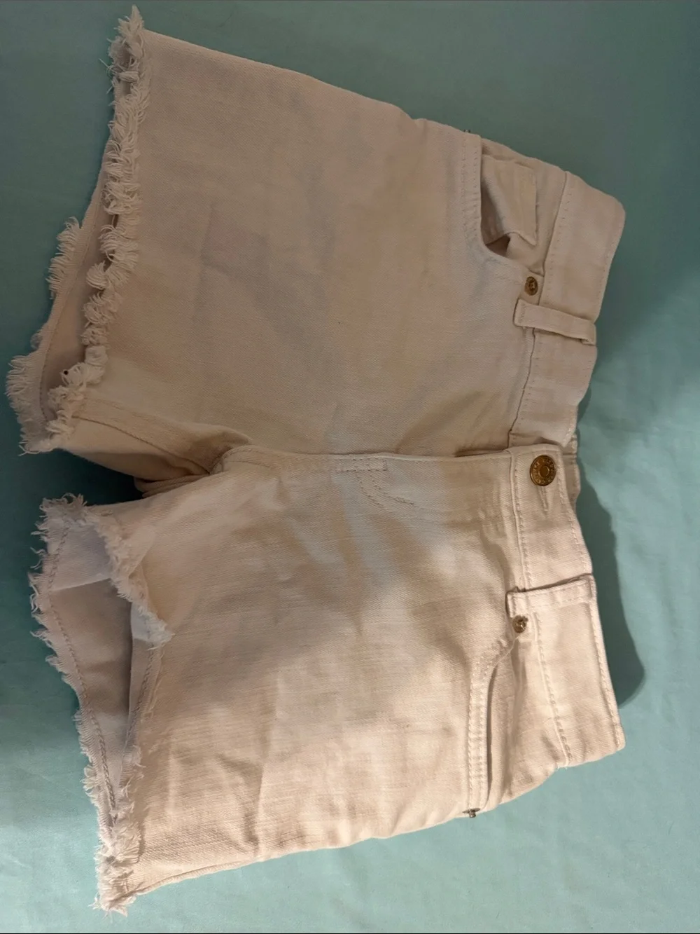 Cat & Jack Girls' Denim Shorts Trio — Hot Pink and white